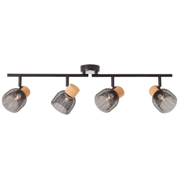 BRILLIANT lampe Flaka spotrør 4-flammer sort mat | 4x QT14, G9, 6W, velegnet til stiftlamper (medfølger ikke) | Skala A ++ til E | Drejehoveder / rote