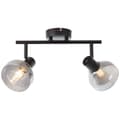 Miniatyrbillede 6 af 11: BRILLIANT lampe reflekterer spotrør 2-flammer sort mat / røget glas | 2x D45, E14, 18W, velegnet til dryplamper (medfølger ikke) | Skala A ++ til E |