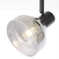 Miniatyrbillede 10 af 11: BRILLIANT lampe Reflekterende spotrør 4-flammes sort mat / røget glas | 4x D45, E14, 18W, velegnet til dryplamper (medfølger ikke) | Skala A ++ til E
