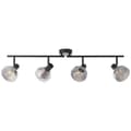 Miniatyrbillede 2 af 11: BRILLIANT lampe Reflekterende spotrør 4-flammes sort mat / røget glas | 4x D45, E14, 18W, velegnet til dryplamper (medfølger ikke) | Skala A ++ til E