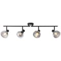 Miniatyrbillede 1 af 11: BRILLIANT lampe Reflekterende spotrør 4-flammes sort mat / røget glas | 4x D45, E14, 18W, velegnet til dryplamper (medfølger ikke) | Skala A ++ til E