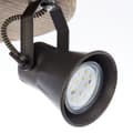 Miniatyrbillede 7 af 11: BRILLIANT lampe Seed rund spotlight 3-flammet sort stål / lyst træ | 3x PAR51, GU10, 5W, velegnet til reflektorlamper (medfølger ikke) | Skala A ++ ti