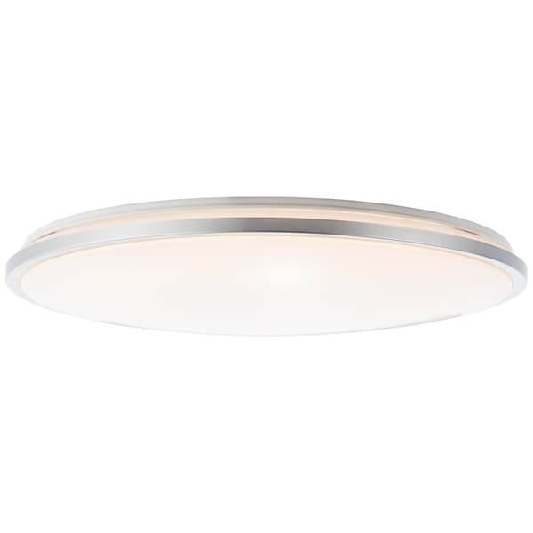 BRILLIANT lampa Jamil LED vägg- och taklampa 48cm vit / silver | 1x 60W LED integrerad, (4800lm, 3000-6000K) | Skala A ++ till E | Styrbar via fjärrko