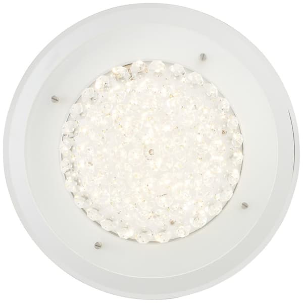 Brelight lampa Jolene LED vägg- och taklampa 36cm krom / transparent | 1x 16W LED integrerad, (1800lm, 3000-6000K) | Skala A ++ till E | Inklusive fjä