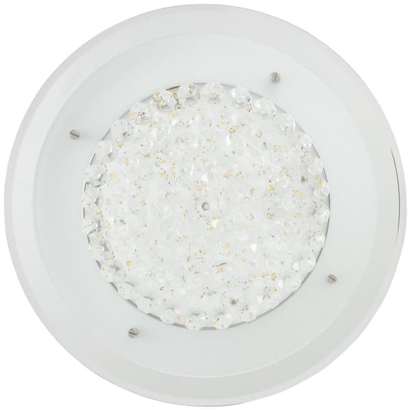 Brelight lampa Jolene LED vägg- och taklampa 36cm krom / transparent | 1x 16W LED integrerad, (1800lm, 3000-6000K) | Skala A ++ till E | Inklusive fjä
