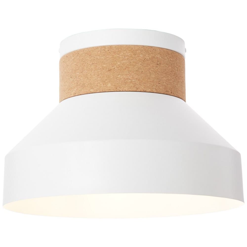 BRILLIANT lampa Moka taklampa vit matt / brun | 1x A60, E27, 60W, lämplig för normala lampor (ingår ej) | Skala A ++ till E | Lämplig för LED-lampor
