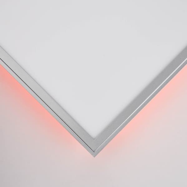 BRILLIANT lampa Alissa LED takpanel 40x40 cm silver / vit | 1x 32W LED integrerad (Samsung-chip), (2500lm, 2700-6200K) | Skala A ++ till E | Oändligt