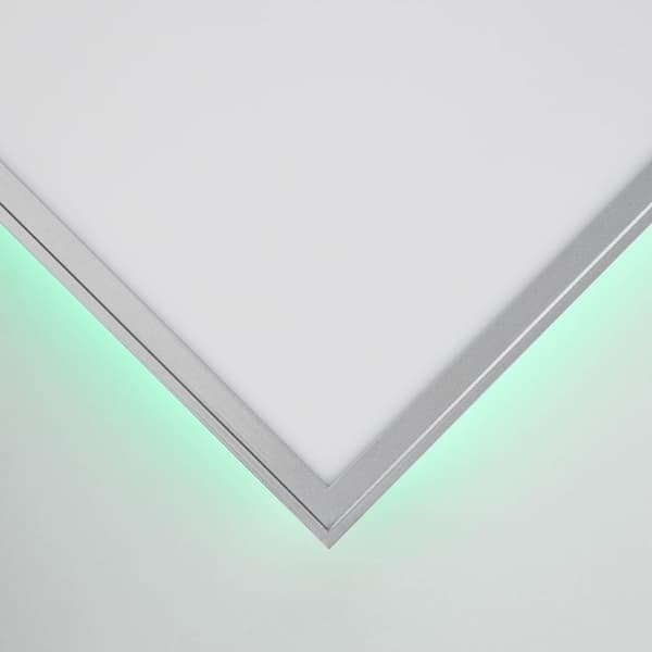 BRILLIANT lampa Alissa LED takpanel 40x40 cm silver / vit | 1x 32W LED integrerad (Samsung-chip), (2500lm, 2700-6200K) | Skala A ++ till E | Oändligt