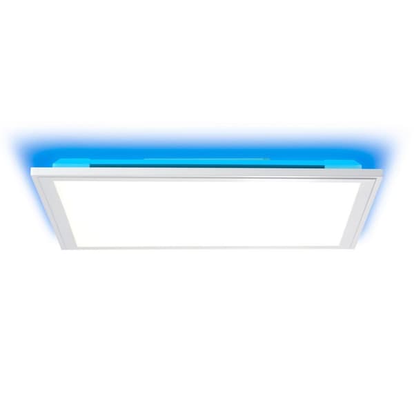 BRILLIANT lampe Alissa LED loftpanel 40x40 cm sølv / hvid | 1x 32W LED integreret (Samsung-chip), (2500lm, 2700-6200K) | Skala A ++ til E | Uendeligt