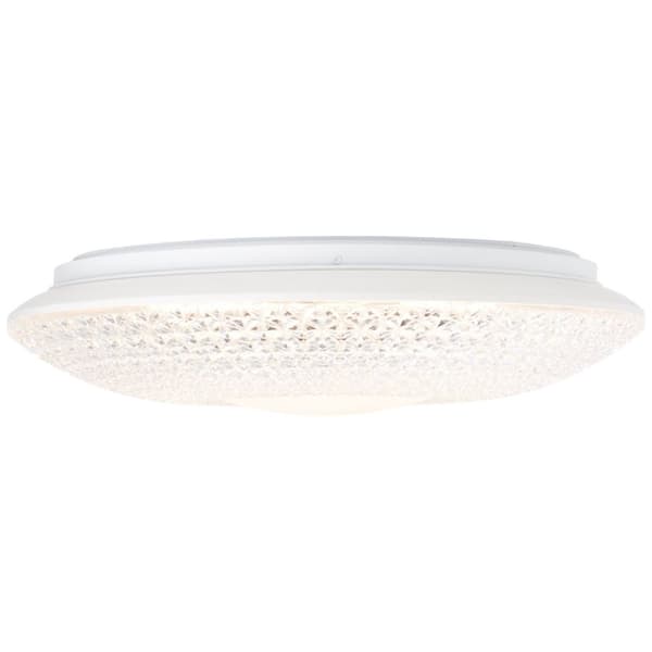 BRILLIANT lampa Nunya LED taklampa 42cm vit / krom | 1x 24W LED integrerad, (1600lm, 3000K) | Skala A ++ till E | Energibesparande och långvarig tack