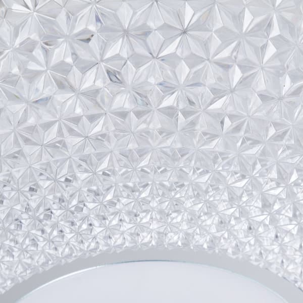 BRILLIANT lampa Nunya LED taklampa 42cm vit / krom | 1x 24W LED integrerad, (1600lm, 3000K) | Skala A ++ till E | Energibesparande och långvarig tack