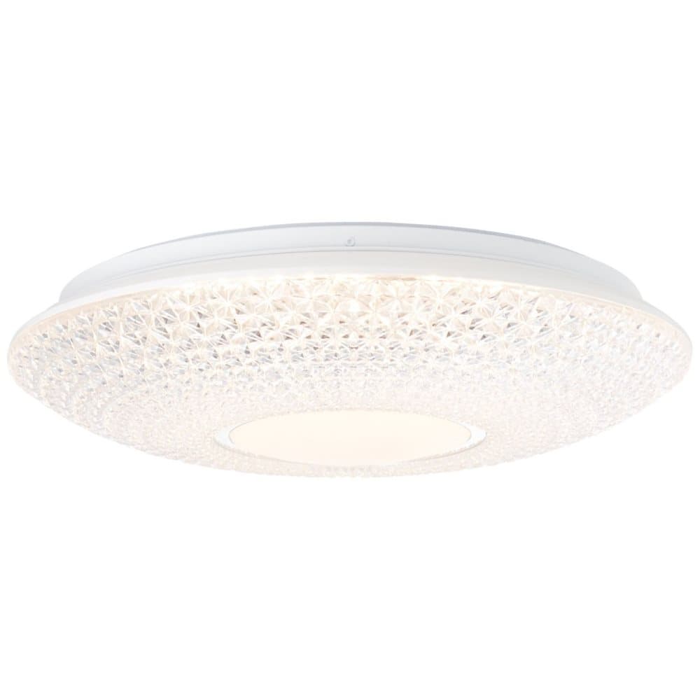BRILLIANT lampa Benoit LED taklampa 42cm vit / krom | 1x 23W LED integrerad, (2320lm, 3000K) | Skala A ++ till E | Energibesparande och långvarig tack