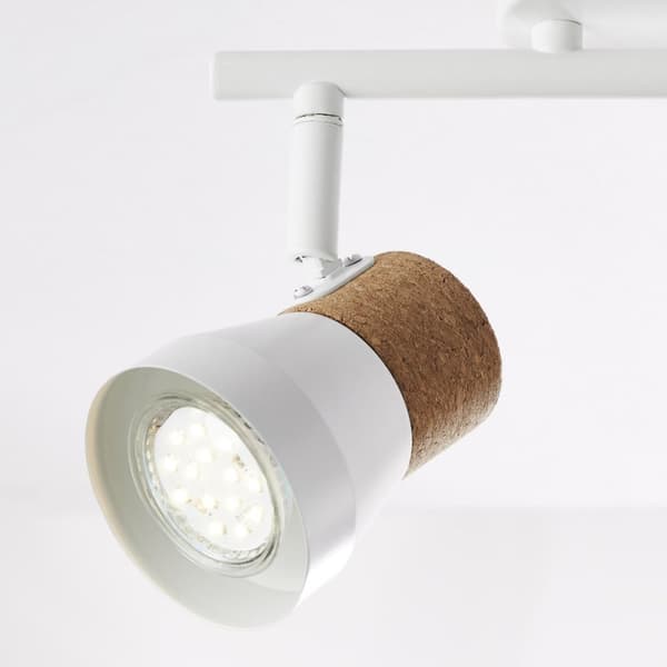 BRILLIANT lamppu Moka spot tube 2-liekki valkoinen matta / ruskea | 2x PAR51, GU10, 10W, sopii heijastinlamppuihin (ei sisälly) | Asteikko A ++ E | Kä
