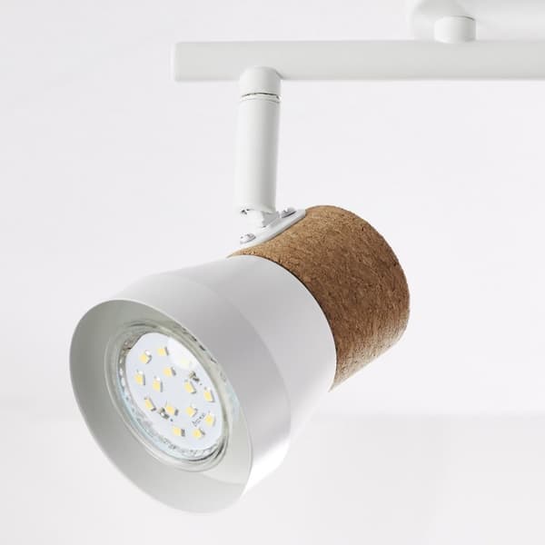 BRILLIANT lamppu Moka spot tube 2-liekki valkoinen matta / ruskea | 2x PAR51, GU10, 10W, sopii heijastinlamppuihin (ei sisälly) | Asteikko A ++ E | Kä