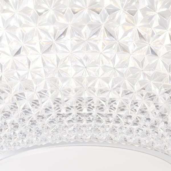 BRILLIANT lamppu Nunya LED kattovalaisin 52cm valkoinen / kromi | 1x 60W LED integroitu, (4800lm, 3000-6000K) | Asteikko A ++ E | Portaattomasti himme