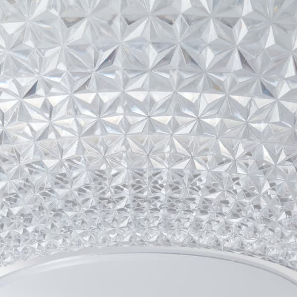 BRILLIANT lamppu Nunya LED kattovalaisin 52cm valkoinen / kromi | 1x 60W LED integroitu, (4800lm, 3000-6000K) | Asteikko A ++ E | Portaattomasti himme