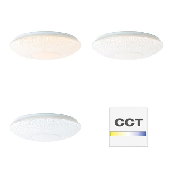BRILLIANT lamppu Nunya LED kattovalaisin 52cm valkoinen / kromi | 1x 60W LED integroitu, (4800lm, 3000-6000K) | Asteikko A ++ E | Portaattomasti himme