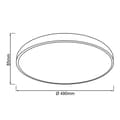 Pikkukuva 11 / 11: BRILLIANT lamppu Slimline LED kattovalaisin 49cm valkoinen / musta | 1x 60W LED integroitu, (4800lm, 3000-6000K) | Asteikko A ++ E | Portaattomasti hi
