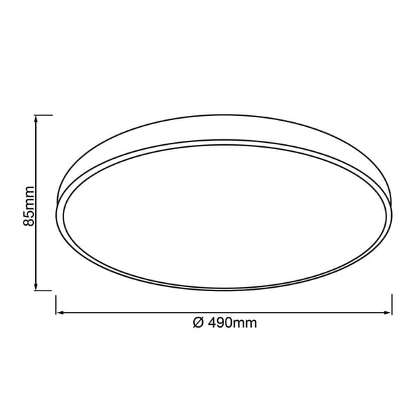BRILLIANT lamppu Slimline LED kattovalaisin 49cm valkoinen / musta | 1x 60W LED integroitu, (4800lm, 3000-6000K) | Asteikko A ++ E | Portaattomasti hi