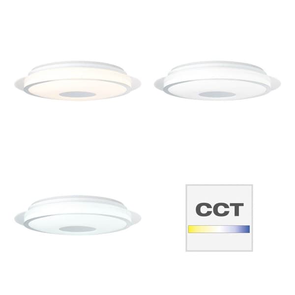 BRILLIANT lamppu Viktor LED kattovalaisin 45 cm valkoinen-hopea | 1x 24W LED integroitu, (2460lm, 3000-6000K) | Asteikko A ++ E | Portaattomasti himme