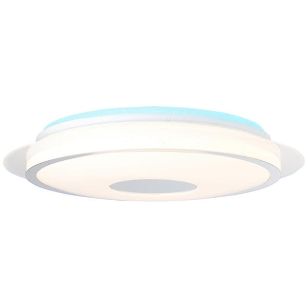 BRILLIANT lamppu Viktor LED kattovalaisin 45 cm valkoinen-hopea | 1x 24W LED integroitu, (2460lm, 3000-6000K) | Asteikko A ++ E | Portaattomasti himme