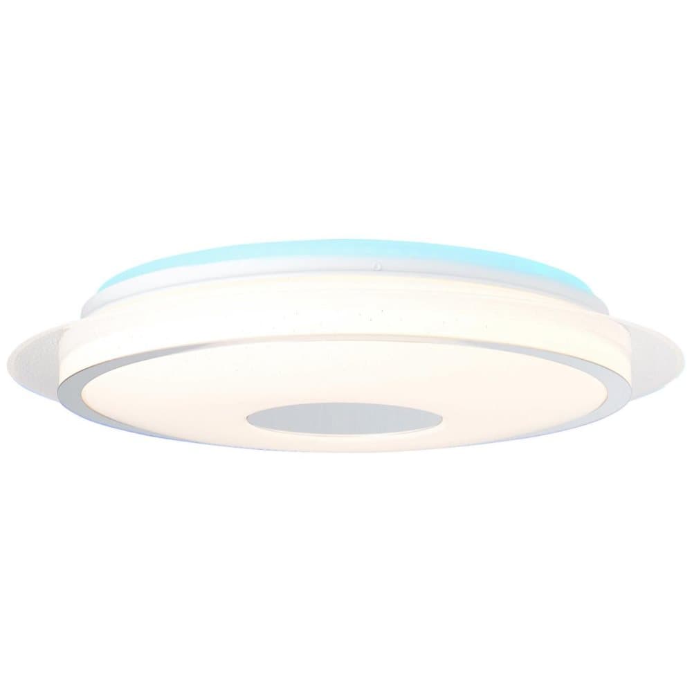 BRILLIANT lampa Viktor LED taklampa 45 cm vit-silver | 1x 24W LED integrerad, (2460lm, 3000-6000K) | Skala A ++ till E | Oändligt dimbar / styrbar via