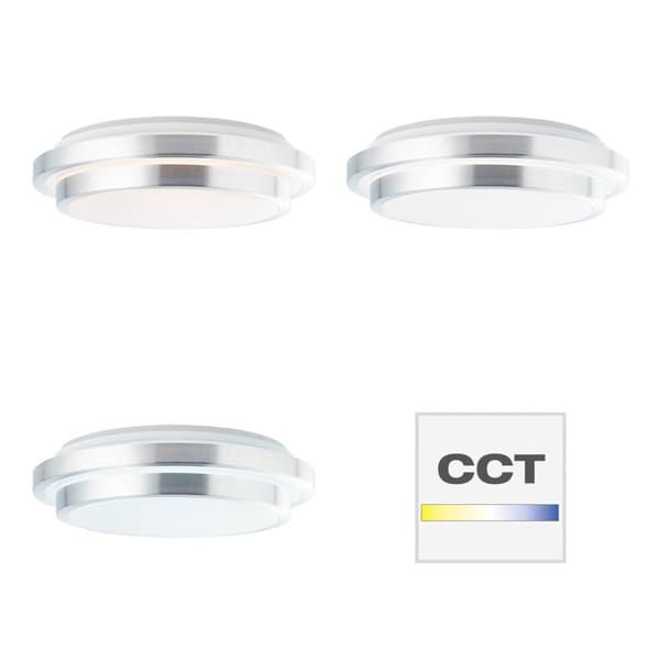 BRILLIANT lampuu Vilma LED kattovalaisin 41 cm valkoinen-hopea | 1x 24W LED integroitu, (2460lm, 3000-6000K) | Asteikko A ++ E | Portaattomasti himmen