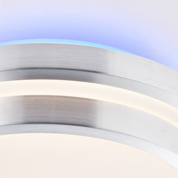 BRILLIANT lampuu Vilma LED kattovalaisin 41 cm valkoinen-hopea | 1x 24W LED integroitu, (2460lm, 3000-6000K) | Asteikko A ++ E | Portaattomasti himmen