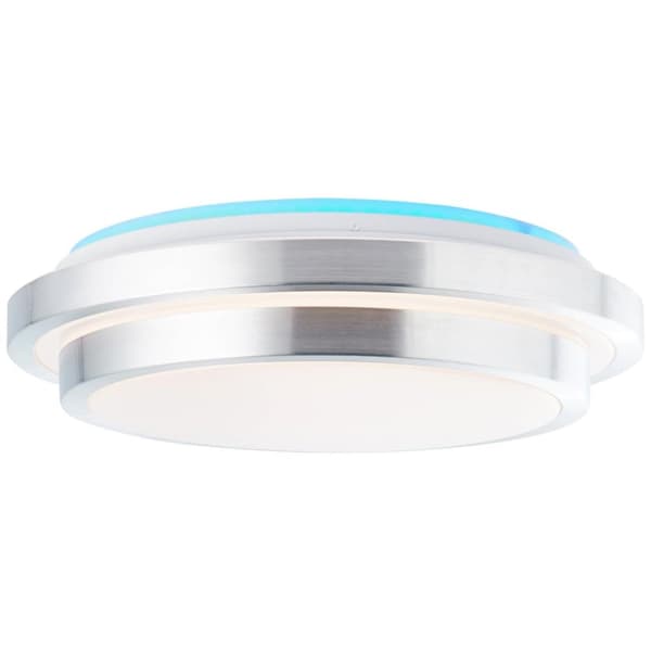 BRILLIANT lampuu Vilma LED kattovalaisin 41 cm valkoinen-hopea | 1x 24W LED integroitu, (2460lm, 3000-6000K) | Asteikko A ++ E | Portaattomasti himmen