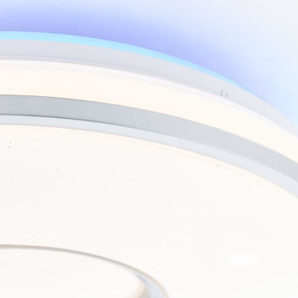 BRILLIANT lamppu Visitation LED kattovalaisin 39cm valkoinen-hopea | 1x 24W LED integroitu, (2460lm, 3000-6000K) | Asteikko A ++ E | Portaattomasti hi