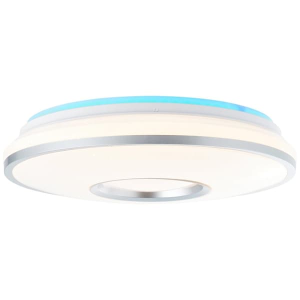 BRILLIANT lampe Visitation LED loftslampe 39cm hvid-sølv | 1x 24W LED integreret, (2460lm, 3000-6000K) | Skala A ++ til E | Uendeligt dæmpbar/styrbar