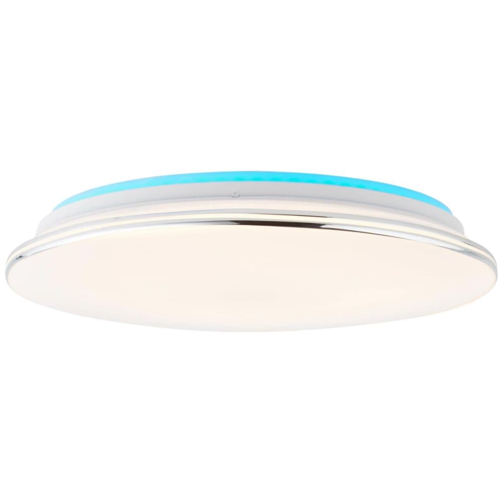 BRILLIANT lampa Edna LED taklampa 40cm vit / krom | 1x 24W LED integrerad, (2460lm, 3000-6000K) | Skala A ++ till E | Oändligt dimbar / styrbar via fj