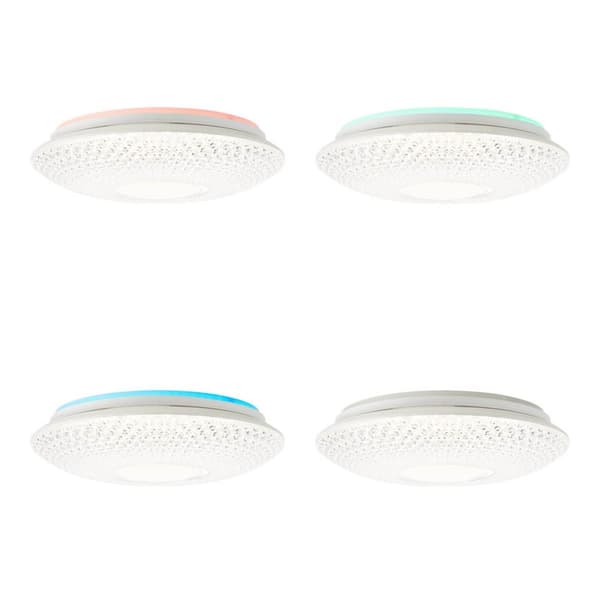 BRILLIANT lampe Lucian LED loftslampe 41 cm hvid | 1x 24W LED integreret, (2460lm, 3000-6000K) | Skala A ++ til E | Uendeligt dæmpbar/styrbar via fjer