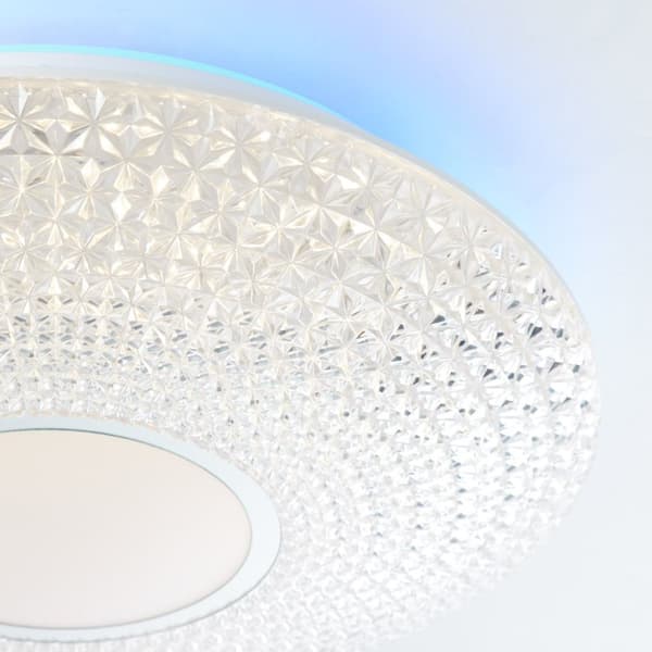 BRILLIANT lampe Lucian LED loftslampe 41 cm hvid | 1x 24W LED integreret, (2460lm, 3000-6000K) | Skala A ++ til E | Uendeligt dæmpbar/styrbar via fjer