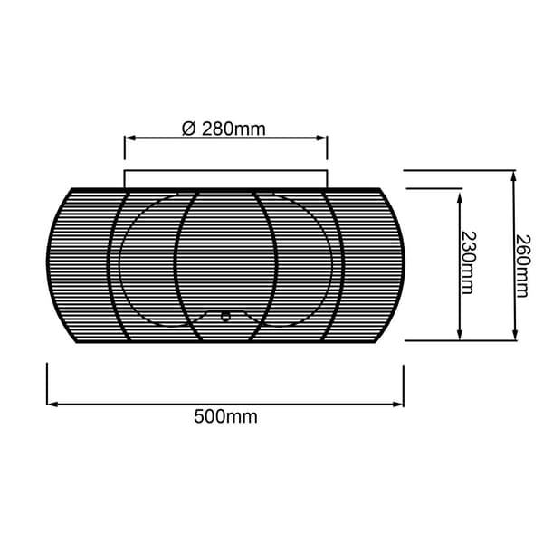 BRILLIANT lampe Afslapningsloftslampe 50cm bronze / krom | 2x A60, E27, 30W, gf normale lamper n, Ent, | Velegnet til LED-lamper | Dæmpbar ved brug af