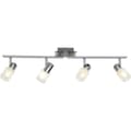 Miniatyrbillede 1 af 2: BRILLIANT lampe Lea LED spotlight 4-flamme jern / krom / hvid | 4x LED-D45, E14, 4W LED dryplampe medfølger, 450lm, 2700K | Drejearme | Energibesparen