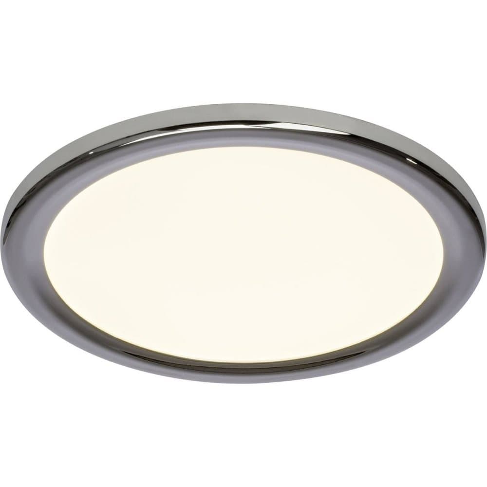 BRILLIANT lampa Palin LED-vägg- och taklampa 30 cm krom / vit | 1x 22W LED integrerad SMD, 1740lm, 3000K | IP-skyddsklass: 65 - strålsäker | Energibes