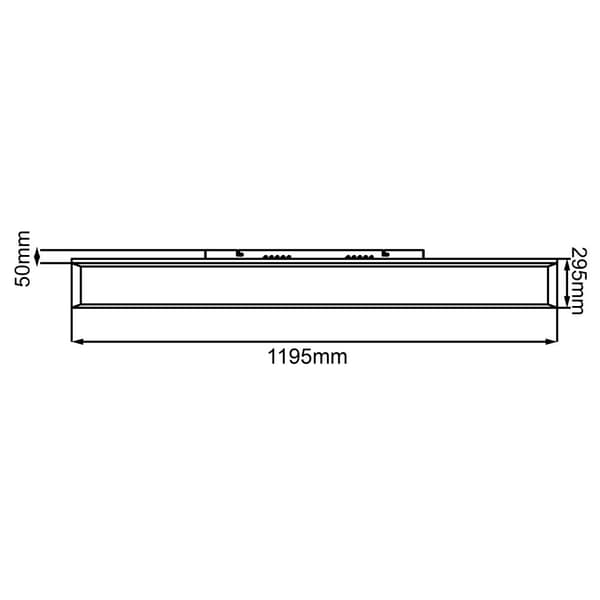 BRILLIANT lampe Charla LED loftpanel 120x30cm hvid / varm hvid | 1x 40W LED integreret, 4000lm, 2700K | Fladt lys til jævn belysning af rum | Flydende