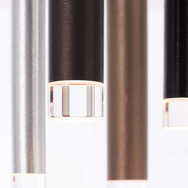 BRILLIANT lamppu cembalo LED kattovalaisin 7-liekki ruskea / kahvi | 7x 4W integroitu LED, 365lm, 3000K | Himmennettävä kolmessa vaiheessa seinäkytkim