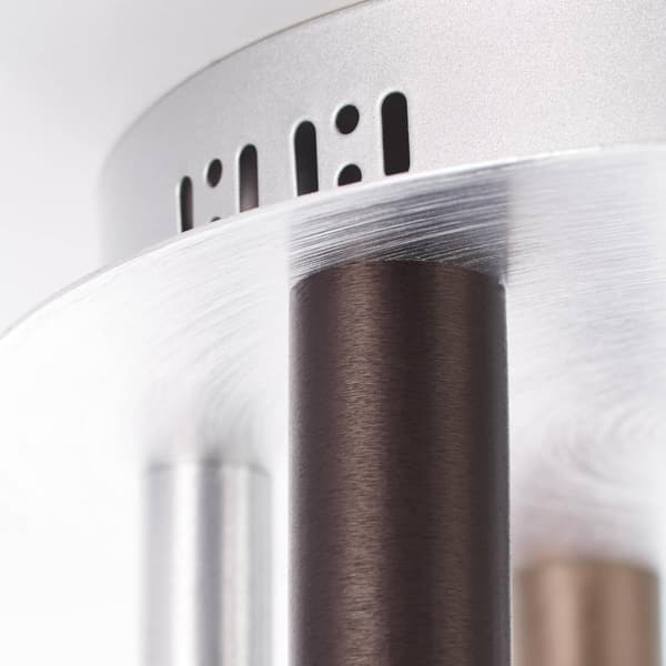 BRILLIANT lamppu cembalo LED kattovalaisin 7-liekki ruskea / kahvi | 7x 4W integroitu LED, 365lm, 3000K | Himmennettävä kolmessa vaiheessa seinäkytkim