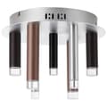 Pikkukuva 10 / 11: BRILLIANT lamppu cembalo LED kattovalaisin 7-liekki ruskea / kahvi | 7x 4W integroitu LED, 365lm, 3000K | Himmennettävä kolmessa vaiheessa seinäkytkim