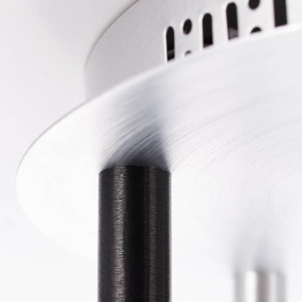 BRILLIANT lampa cembalo LED-taklampa 9-lågor alu / svart / brun | 9x 4W LED integrerad, 300lm, 3000K | Dimbar i tre steg via väggomkopplare | Energibe