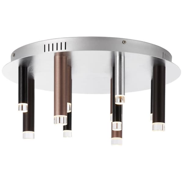 BRILLIANT lampe cembalo LED loftslampe omkring 12 flammer brun / kaffe | 12x 4W LED integreret, 306lm, 3000K | Dæmpbar i tre trin via vægkontakt | Ene