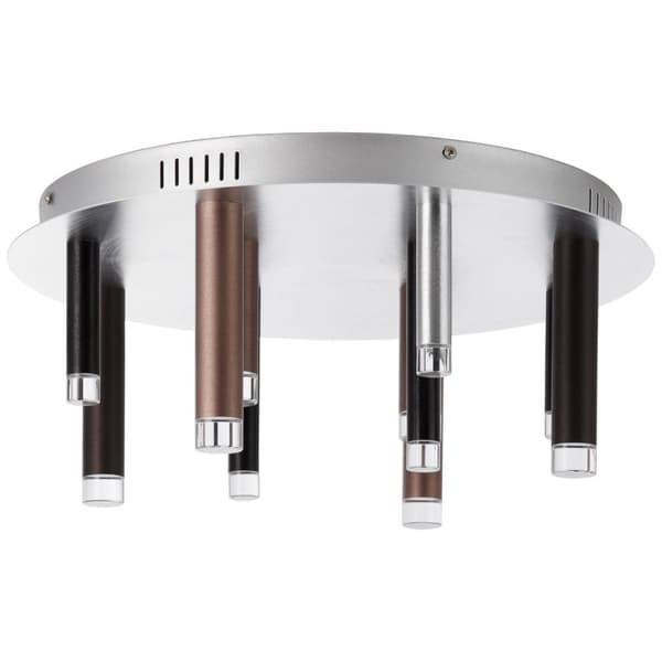 BRILLIANT lampe cembalo LED loftslampe omkring 12 flammer brun / kaffe | 12x 4W LED integreret, 306lm, 3000K | Dæmpbar i tre trin via vægkontakt | Ene