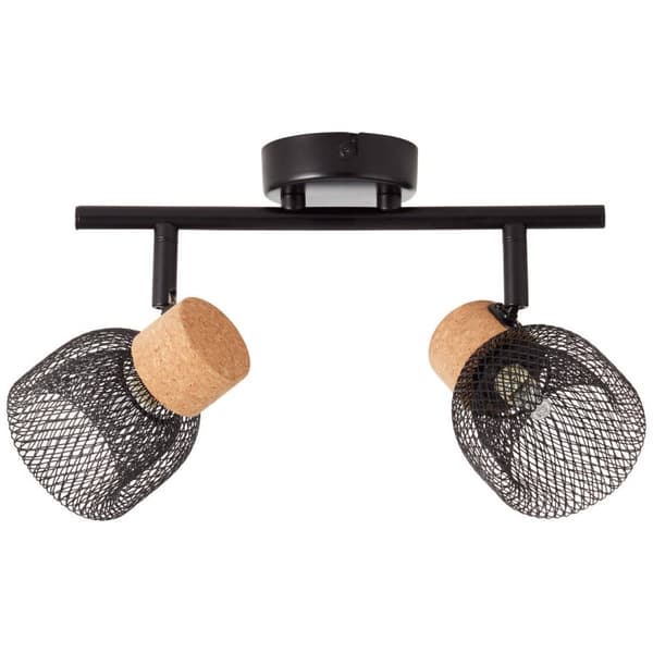 BRILLIANT lampa Flaka spot tub 2-flames svart matt | 2x QT14, G9, 6W, lämplig för stiftlampor som inte ingår | Svängbara huvuden | Lämplig för LED-lam