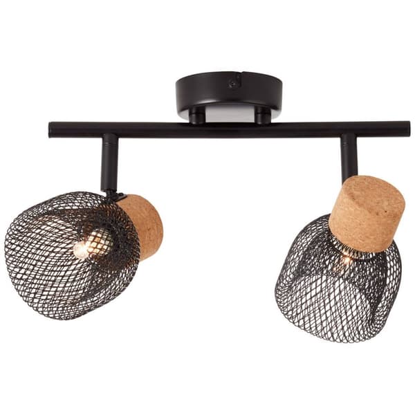 BRILLIANT lampa Flaka spot tub 2-flames svart matt | 2x QT14, G9, 6W, lämplig för stiftlampor som inte ingår | Svängbara huvuden | Lämplig för LED-lam