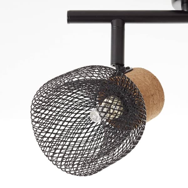 BRILLIANT lampa Flaka spot tub 2-flames svart matt | 2x QT14, G9, 6W, lämplig för stiftlampor som inte ingår | Svängbara huvuden | Lämplig för LED-lam