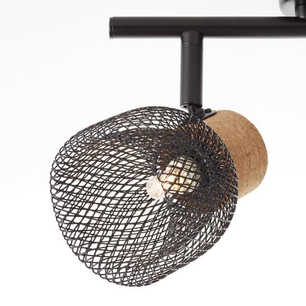 BRILLIANT lampa Flaka spot tub 2-flames svart matt | 2x QT14, G9, 6W, lämplig för stiftlampor som inte ingår | Svängbara huvuden | Lämplig för LED-lam