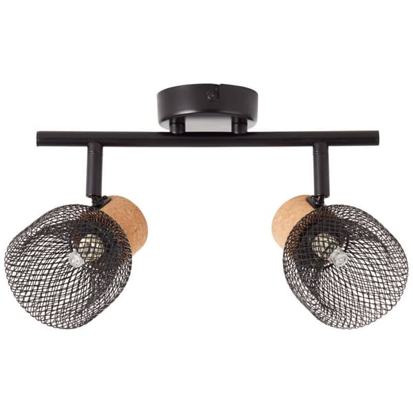 BRILLIANT lampa Flaka spot tub 2-flames svart matt | 2x QT14, G9, 6W, lämplig för stiftlampor som inte ingår | Svängbara huvuden | Lämplig för LED-lam