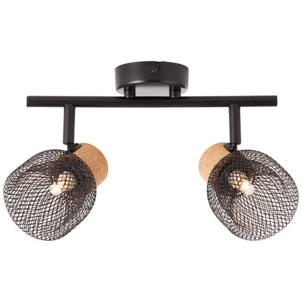 BRILLIANT lampe Flaka spotrør 2-flamme sort mat | 2x QT14, G9, 6W, velegnet til stiftlamper medfølger ikke | Drejehoveder | Velegnet til LED-lamper